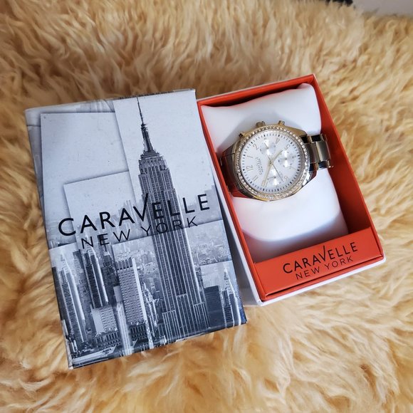 CARAVELLE NEW YORK by BULOVA Golden Watch - Picture 4 of 6